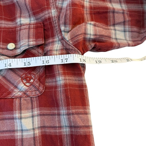 Ariat Boys Holton Retro Plaid Western Shirt Rosewood XL 18 Cowboy Rodeo Country - Picture 11 of 11